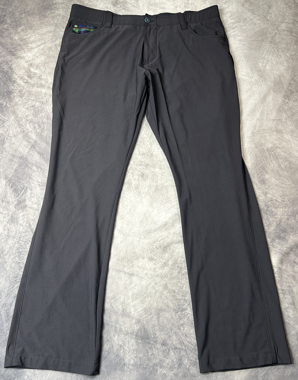 William Murray Pants Mens 38x31 Gray Microfiber Chino Stretch Golf Casual